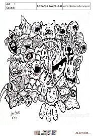 Doodle boyama sayfaları